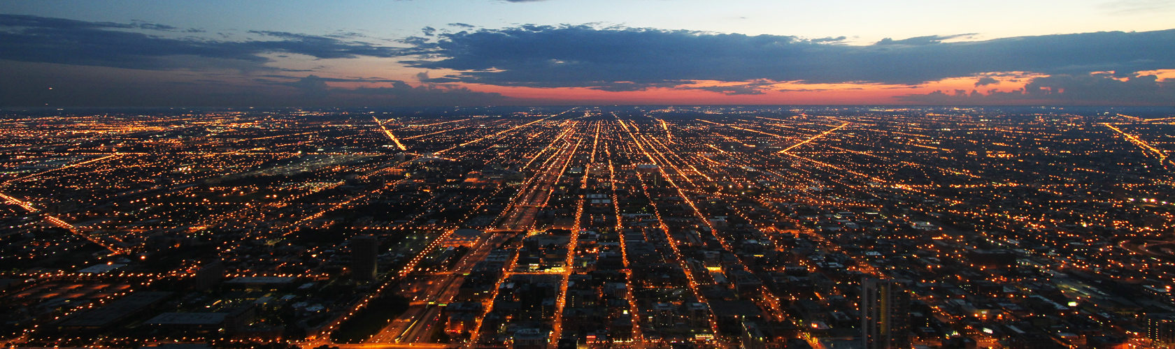 Chicago dawn from Sears Tower